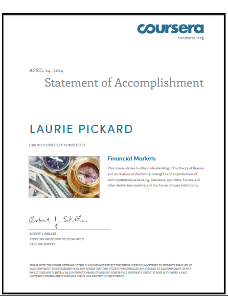 Coursera certificate resume