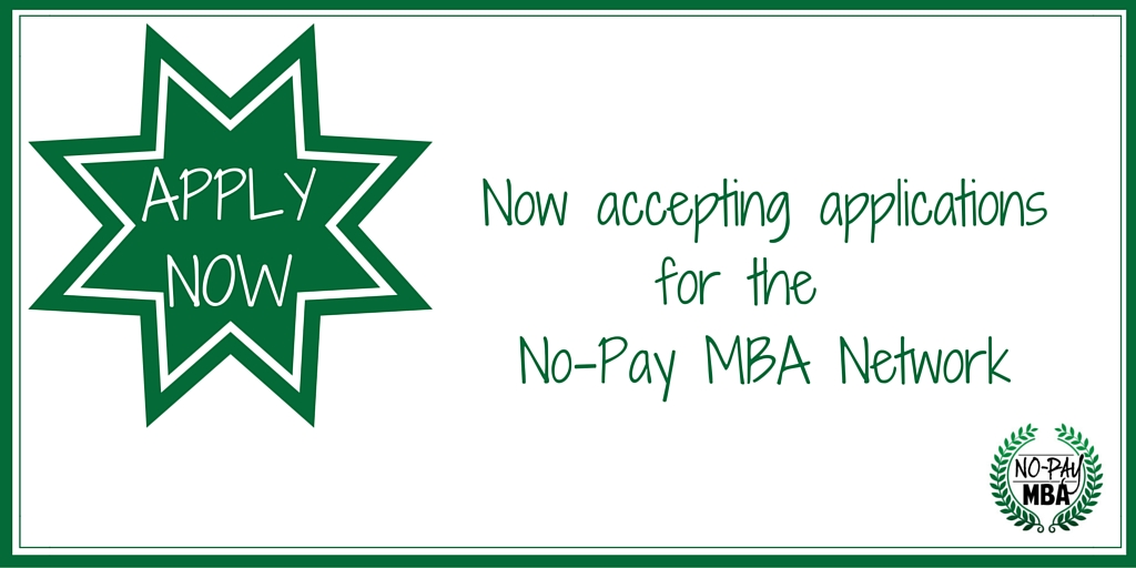 No Pay MBA_Accepting Applications